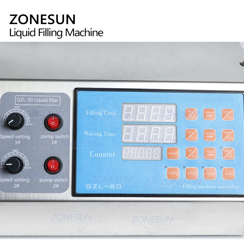 Электрический насос ZONESUN с цифровым управлением, разливочная машина для жидкостей 0,5-4000 мл, для жидкой парфюмерной воды, сока, эфирного масла с 2 головками