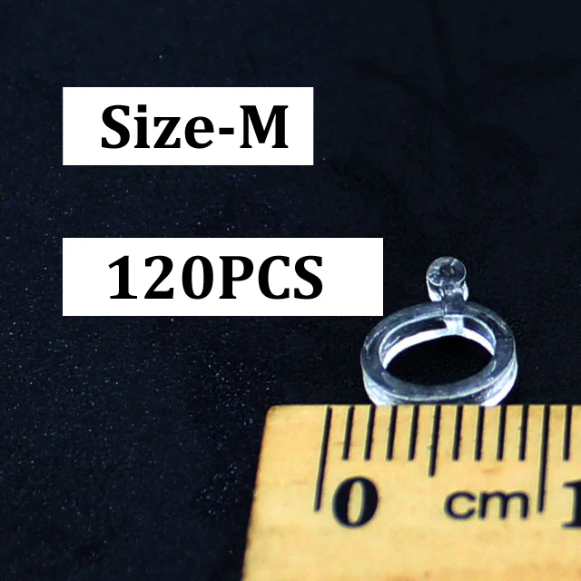 120PCS-M 120 шт. аксессуары для ловли карпа Boilies стоп-Ленты Эластичные Baitband гранулы приманки ленточный станок для ловли карпа кормушка рыболовные снасти - Цвет: 120PCS-M