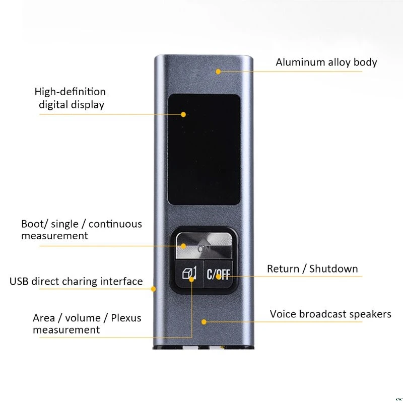 Portable Rechargeable Laser Rangefinder 40M Laser Distance Meter Range Finder Portable Rechargeable Laser Rangefinder 40M Laser Distance Meter Range Finder