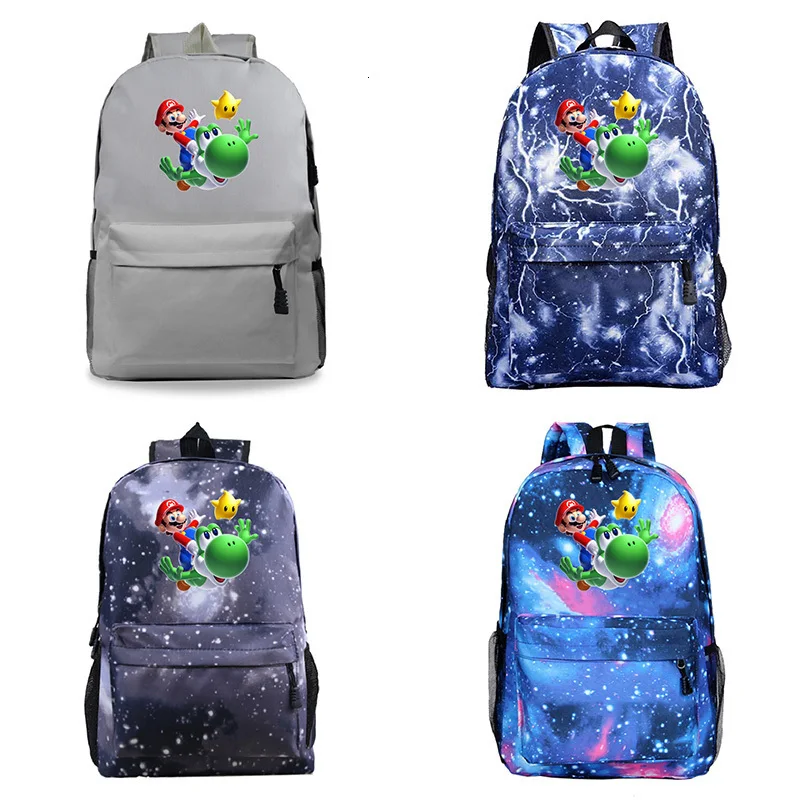 Аниме Рюкзак Mochila Mujer Super Mario 34 дизайн сумка для ноутбука Dos Backbag для женщин мужчин Путешествия Школьный Рюкзак Книга сумка