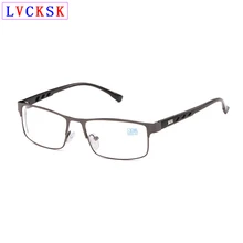 Готовые Очки для чтения близорукости для женщин и мужчин прямоугольная металлическая оправа близорукие очки для дальнозоркости очки для студентов L3
