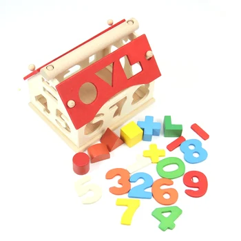 

Kids Wooden Number House Building Blocks Baby Children Study Toy Educational New R9UE
