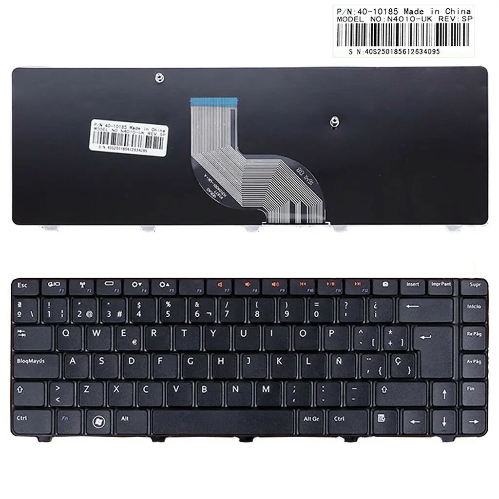 Клавиатура для Dell Inspiron 14R N4010 M4010 N4020 N4030 черная испанская SP