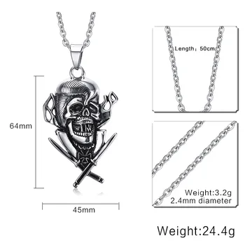 

RUIYI stainless steel GCBL49 ip plated man 2 color Magnet stone steel gold color Expensive Pirate Skull for punk style