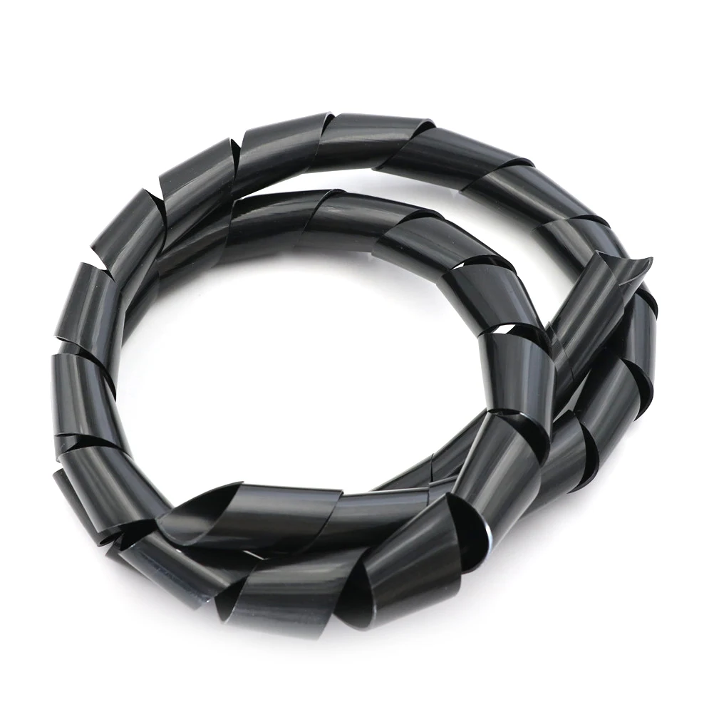 1 шт. спиральные провода Органайзер обертывание трубки огнестойкие спиральные утолщения диаметр кабель-каналы кабельные рукава обмотки трубы 8,5 м 10 мм - Цвет: Черный