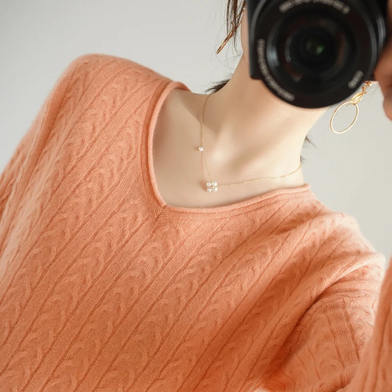 High-End Autumn Winter 100% Cashmere Sweater V-