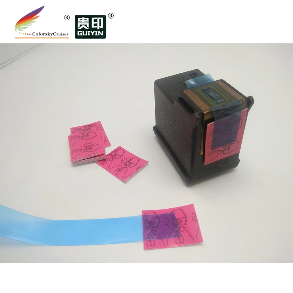 (red tag) red tag cartridge label tab for HP for lexmark for dell for  samsung ink cartridge sealing with blue tape 600pcs/lot