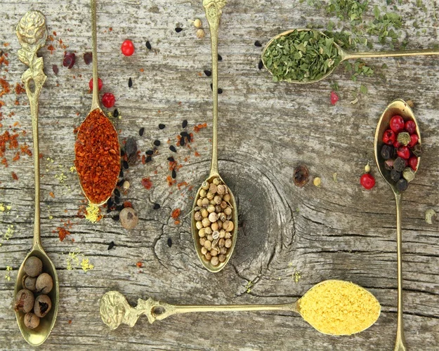 Canvas Painting Seasoning in spoon Wood grain background Art Poster Picture Wall Decor Home Decoration For Living room Kitchen Canvas Painting Seasoning in spoon Wood grain background Art Poster Picture Wall Decor Home Decoration For Living room Kitchen