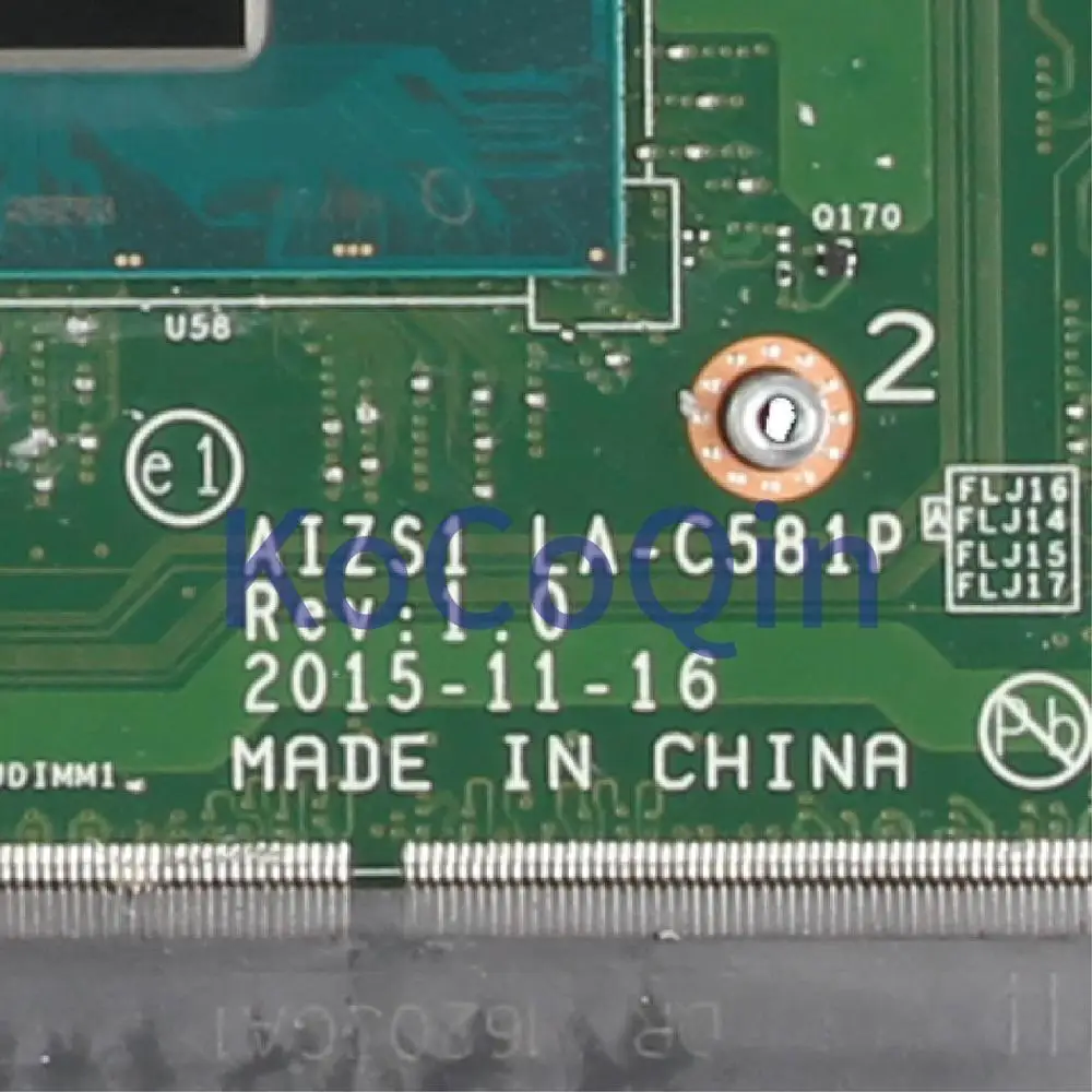 New  KoCoQin Laptop motherboard For LENOVO Thinkpad YOGA 260 i5-6200U SR2EY Mainboard AIZS1 LA-C581P