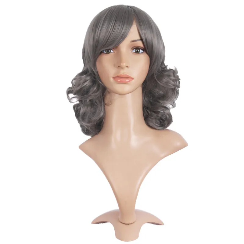 MapofBeauty 14 &quotкороткий кудрявый Коричневый Золотой синий темно серый косплей парик