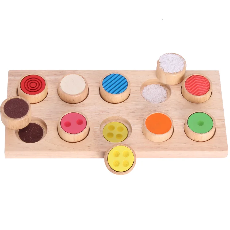 

Montessori Wooden Memory Training Touch Turning Plate Cognitive Color Sensory Early Educational Teaching Aid Children'S Educatio
