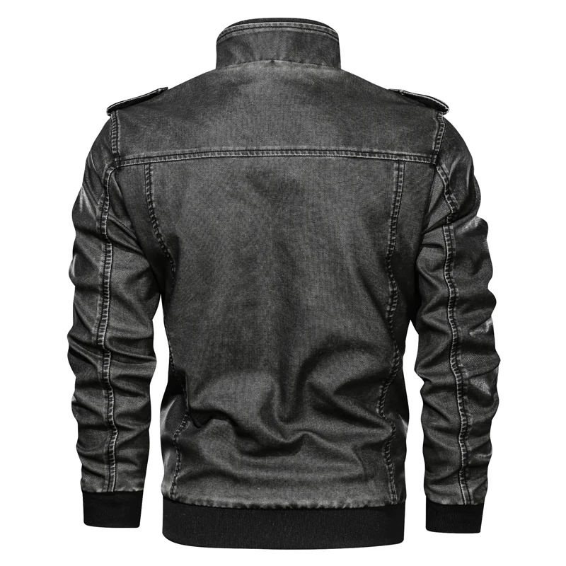L-6XL, новинка, зимняя мужская кожаная куртка, Ретро стиль, мотоциклетная куртка из искусственной кожи, модное пальто из искусственной кожи PU размера плюс, мужская куртка-бомбер s
