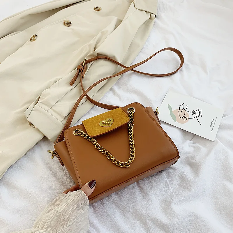 

2019 Autumn New Style Simple Retro Chain Handbag WOMEN'S Bag Korean-style Versatile Fashion Women's Crossbody Bag