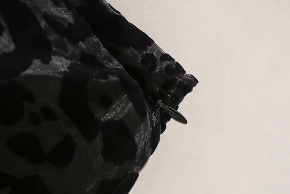 Новинка, черная полупрозрачная рубашка с принтом, воротник-стойка ...