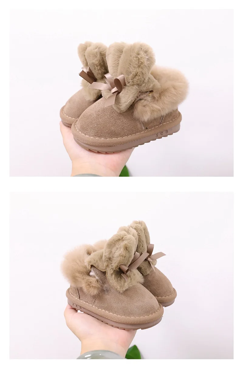Детская обувь; детские зимние сапоги; зимние теплые хлопковые сапоги из натуральной кожи с мягкой подошвой; обувь для малышей 0-3 лет