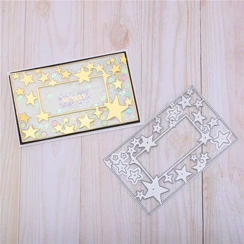 

YaMinSanNiO Star Rectangle Frame Metal Cutting Dies New 2019 Stencil for DIY Scrapbooking Cards Decorative Embossing DIY Crafts