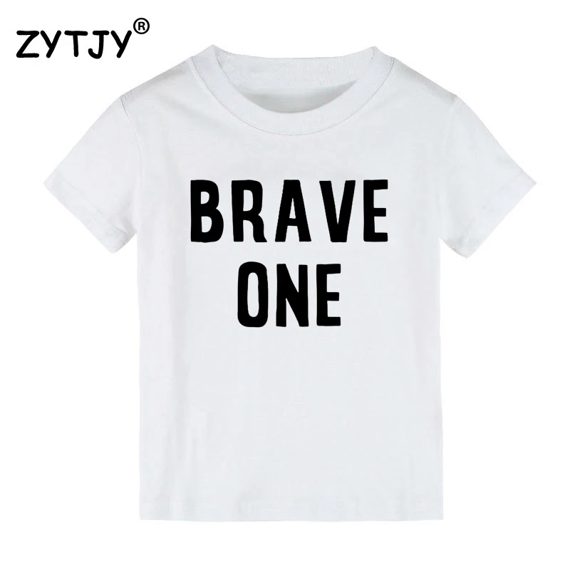 Детская футболка с принтом Brave One для мальчиков и девочек детская одежда малышей