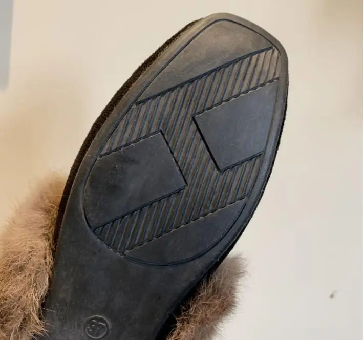; Новинка года; сезон осень-зима; Baotou; женские шлепанцы; женская обувь на низком каблуке с металлической пряжкой