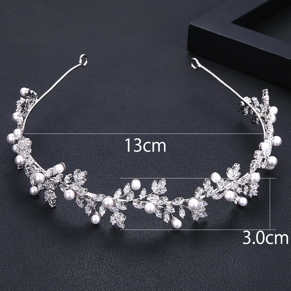 jankelly Crystal Ladies Wedding Headpieces With cube zircon Wholesale Bridal Hair Accessories Headdress Bridal Hair Tiaras