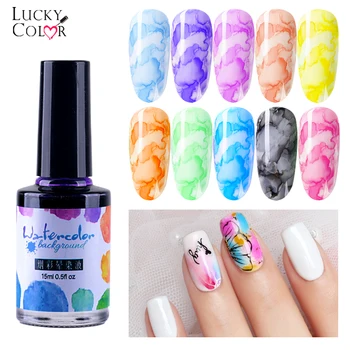

Watercolor Ink Nail Polish Blooming Smoke Effect Marble Smudge Liquid Gradient Beauty Fast Dry DIY Nail Art Manicure Tips Tools