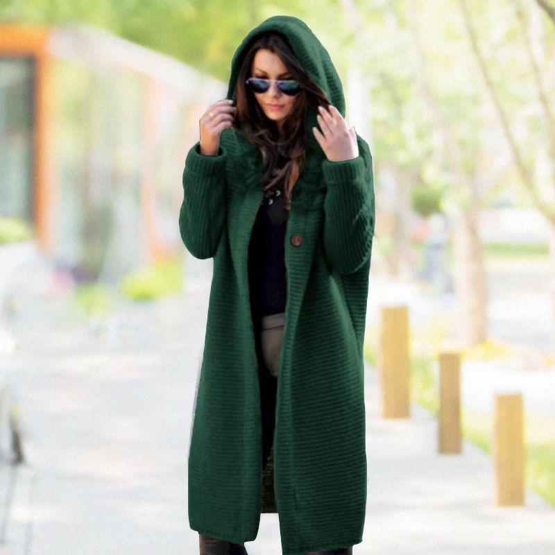 plus size long hooded cardigan