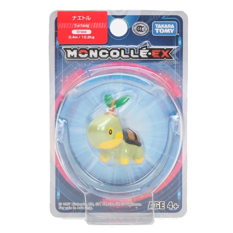 Takara Tomy Покемон Аниме солнце и луна EX Squirtle Rowlet Mimikyu фигурка 1," модель игрушки Kawaii модель украшения кукла подарок - Цвет: Turtwig