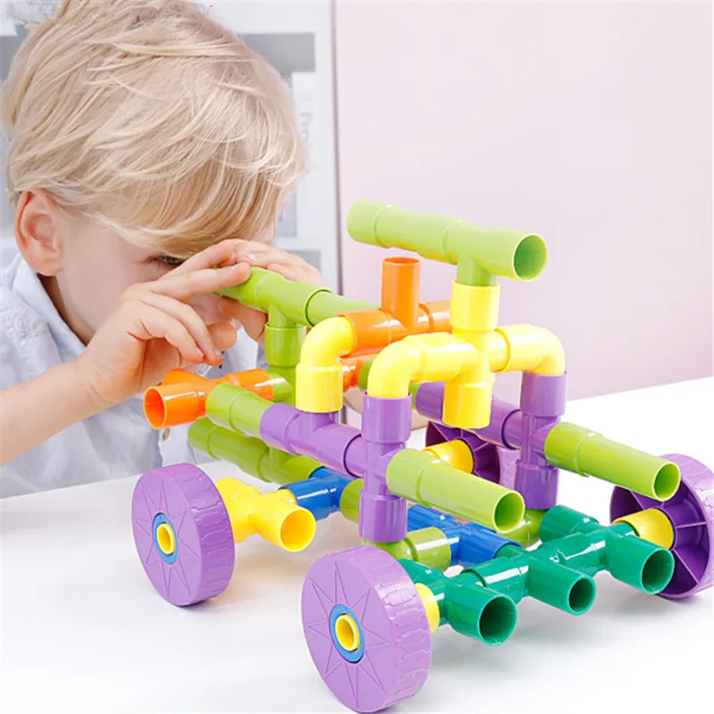 plastic pipe building toys