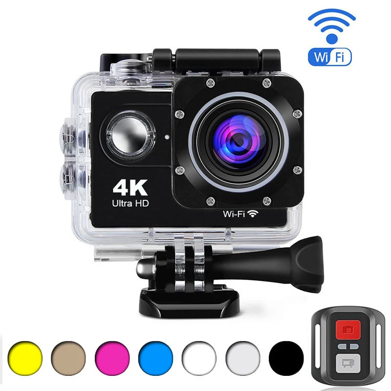 Экшн-камера Ultra HD 4K/30fps 2 0 дюйма 170D водонепроницаемая | Электроника