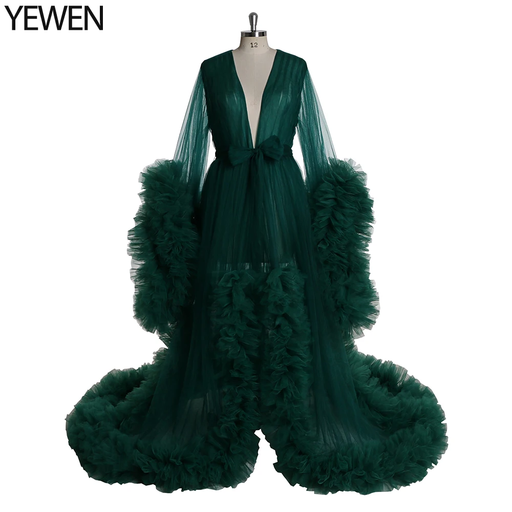 Robe De Soiree розовое свадебное платье из тюля с длинным рукавом 2020 сексуальное
