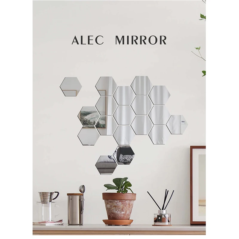 4Pcs 3D Mirror Wall Stickers DIY Square Acrylic Wall Decal Self-Adhesive  Mirror Sticker Home Decor Room Decoration 20/25/30CM - AliExpress