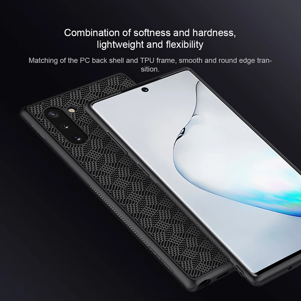 For Samsung Galaxy Note 10+ Pro Case NILLKIN Plaid Synthetic Fiber Phone Case For Samsung Note 10 note 10 Plus 5G case