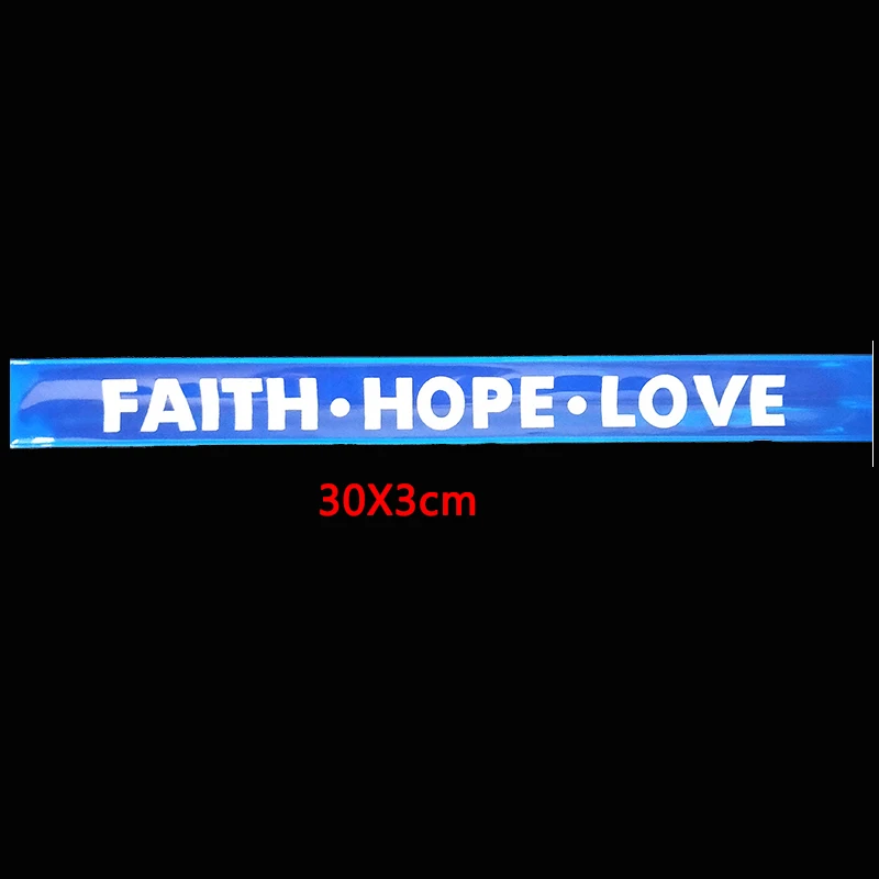 Светоотражающий браслет 30 см с надписью FAITH HOPE LOVE ремешок для велосипедных