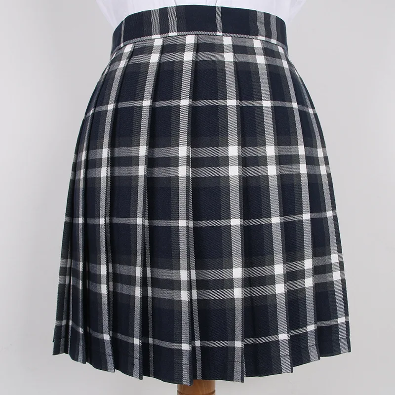 Japanese School Dresses Plaid Pleated Skirt Student Cosplay Anime Mini Grid Skirt Jk Uniforms Sailor Suit Short Skirts For Girls 2