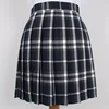 Japanese School Dresses Plaid Pleated Skirt Student Cosplay Anime Mini Grid Skirt Jk Uniforms Sailor Suit Short Skirts For Girls 2