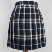 Japanese School Dresses Plaid Pleated Skirt Student Cosplay Anime Mini Grid Skirt Jk Uniforms Sailor Suit Short Skirts For Girls 2