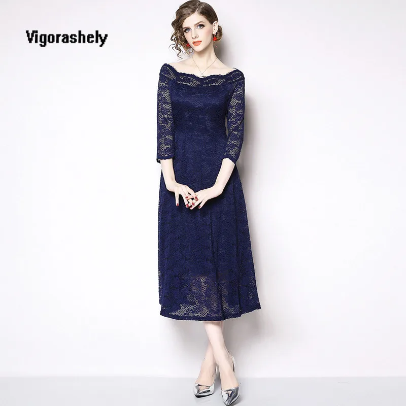 Осеннее красное платье с длинным рукавом плюс размер 3XL женское платье Vestidos прозрачное кружевное Открытое вечернее платье знаменитостей XXXL
