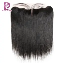 Racily волосы прямые бразильские волосы 13x4 кружева Фронтальная застежка 10-22 дюйм(ов) натуральные Реми человеческие волосы спереди кружево