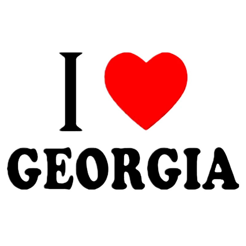 CS-1706#*см наклейки на авто Я люблю грузию I love GEORGIA водонепроницаемые машину