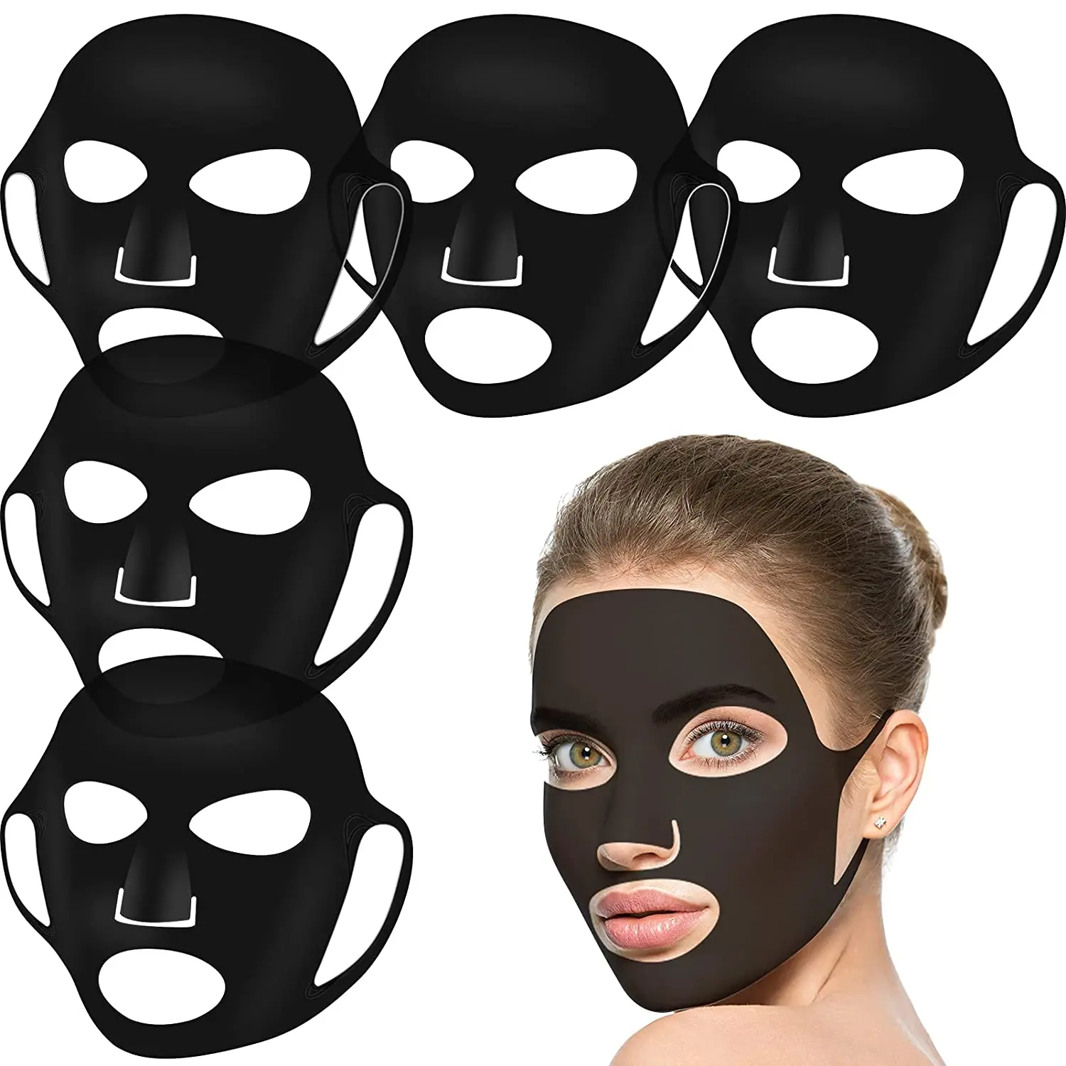 Reusable Silicone Facial Mask Cover for Enhanced Moisturizing and Travel-Friendly Beauty Care
