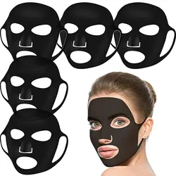 Reusable Silicone Facial Mask Cover for Enhanced Moisturizing and Travel-Friendly Beauty Care (1Pcs Black)