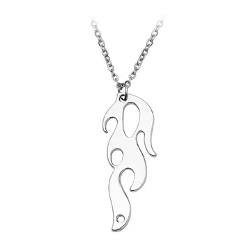 

10pcs/lots European and American popular simple Zinc alloy flame pendant Necklaces fashion men & women accessories T-153