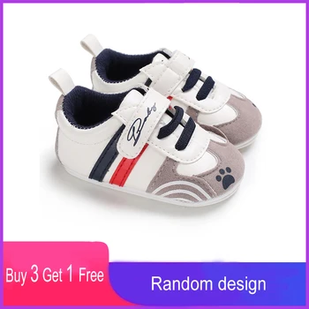 

Spring Newborn Infant Striped Foot Print Girls Children's Sports Shoes Casual Soft Shallow First Walkers Kids Toddler Baby Shoes