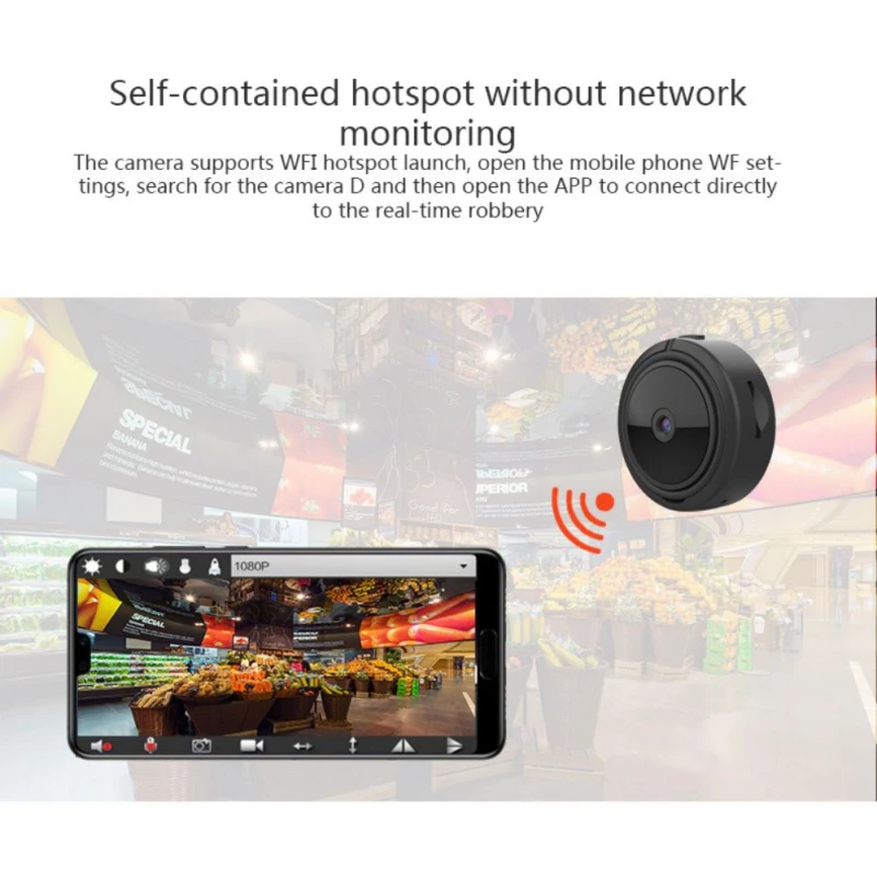Микро камера с детектором движения HD 1080P Камера видеонаблюдения Wifi IP портативная камера Full IR ночного видения мини видеокамеры