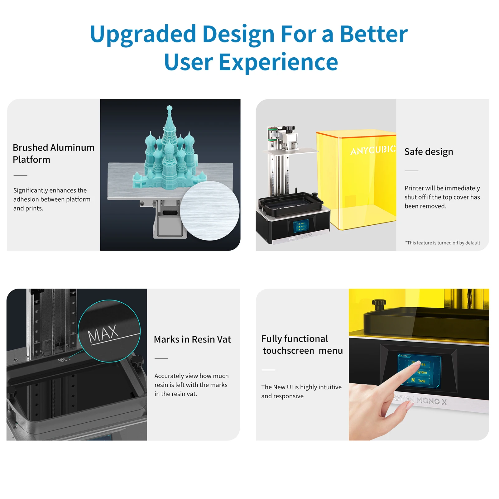industrial 3d printer New Anycubic Photon Mono X 3D Printer 8.9''4K Monochrome LCD Large Print Size Support APP Remote Control SLA impresora 3d large 3d printer