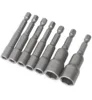 1Pcs 3mm-24mm Hex Socket Sleeve Bit Nut Driver for Power Drills Impact Drivers Hand Drills Tools Parts Length 65mm 6