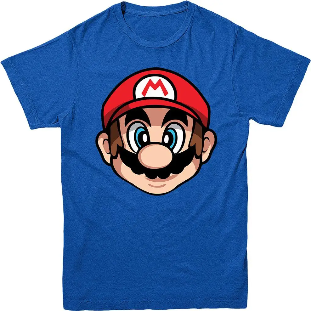 Футболка с супермарио игровой подарок лицом Супер Марио унисекс для взрослых и