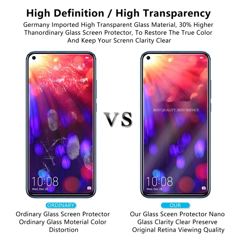 Закаленное стекло на для Honor View 20 защитное стекло на экран телефона безопасность Tremp для Huawei Honor Hono V20 V 20 6,4 9h