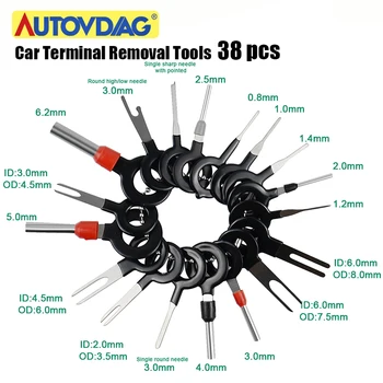 

39pcs OBD2 Pins Car Terminal Removal Tools Tool Kit Auto Puller Repair Crimp Connector Extractor Pins Terminals Removal Tools