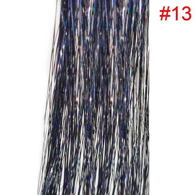 Sparkle Shiny Hair Tinsel Holographic Hair Dazzles Bling Twinkle Glitter Hair Extensions Colorful Hair Accessories For Braiding 1pc color13