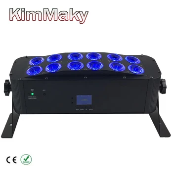 

Maky Stage light 12x18w RGBWA+UV LCD display RGBWA UV wireless DMX512 led battery&wireless dmx wall washer
